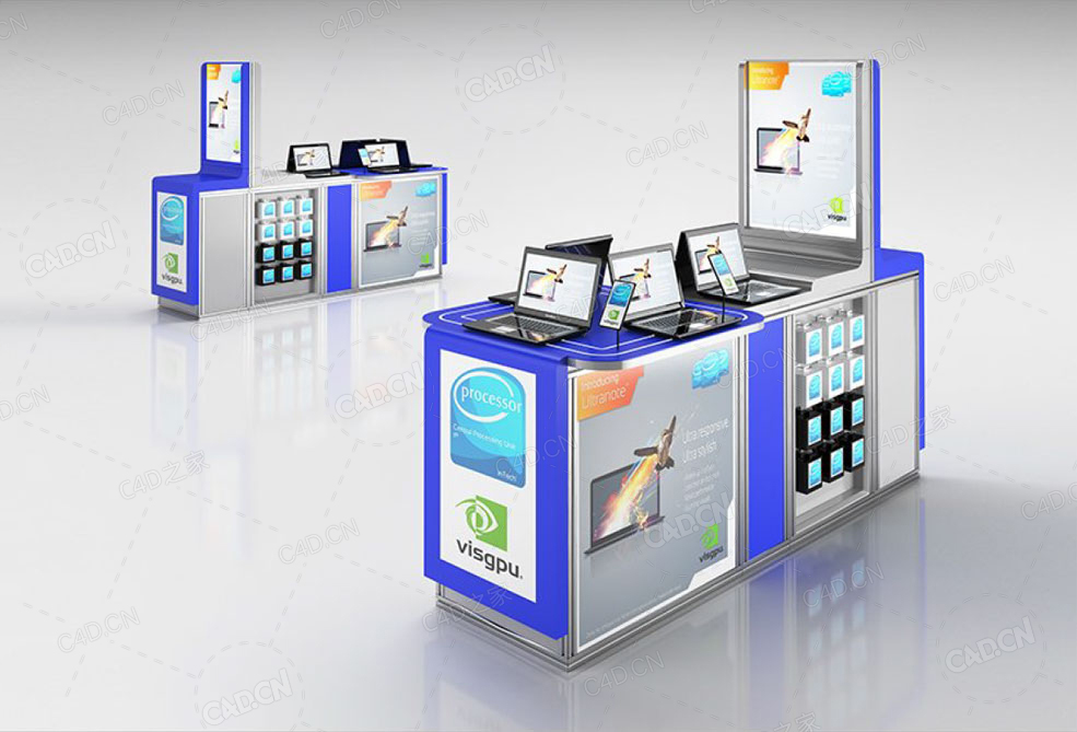 电脑销售展台展位3d models of computers sale stand - C4D之家 - 59.jpg