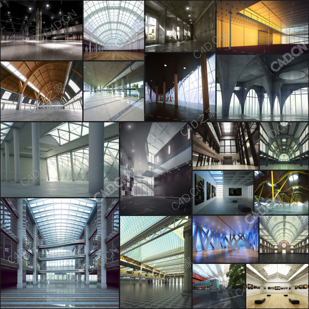 20个精致的汽车渲染背景建筑室内空间模型MAX模型Archinteriors Vol. 24