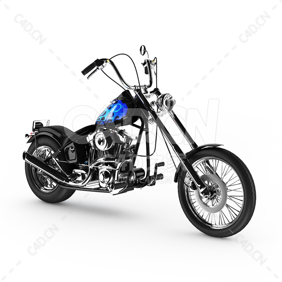 蓝色运动摩托车motorcycle