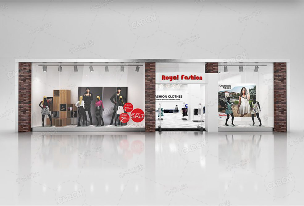 服装商店橱窗3d model of Shop window witch low polyinterior - C4D之家 - 61.jpg