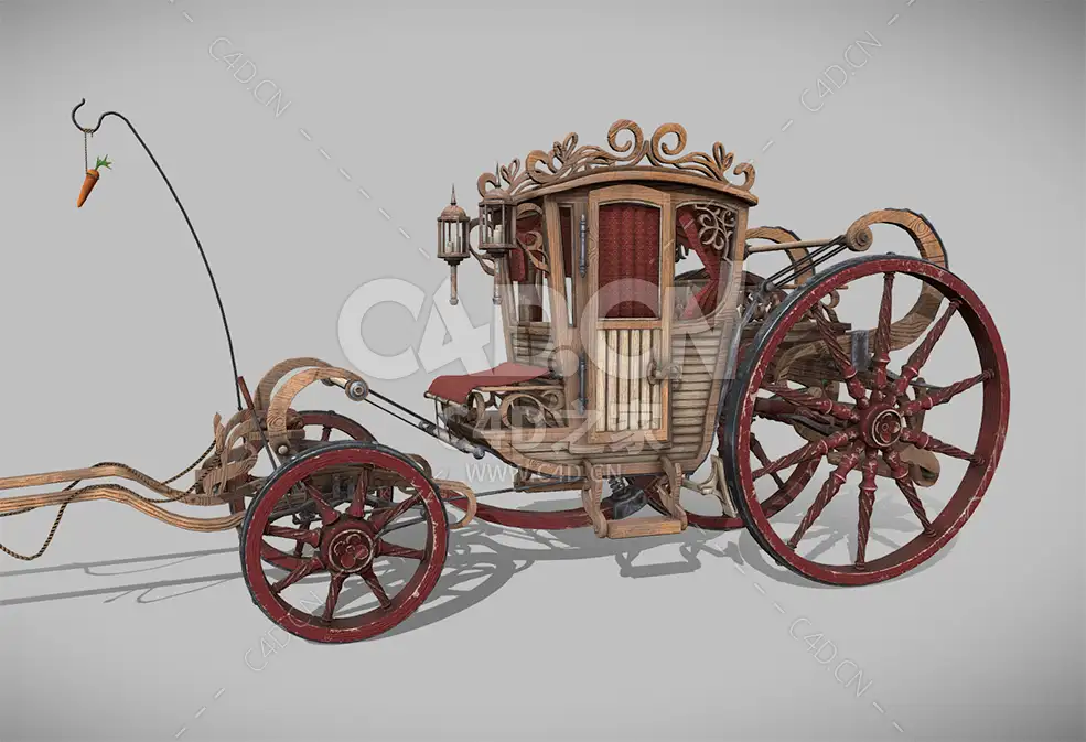 C4D木质风格古代马车交通模型wooden-stylised-carriage - C4D之家 - 03.jpg