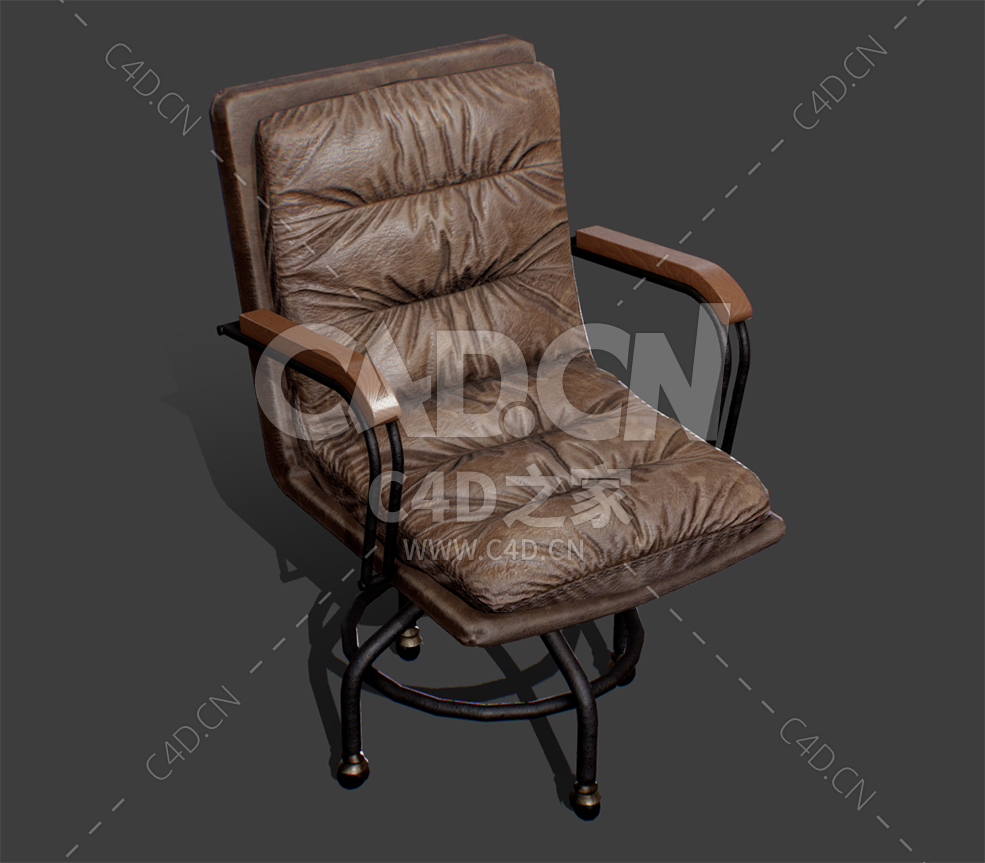 C4D破旧大褶皱真皮办公椅模型wrinkly-chair - C4D之家 - 08.jpg