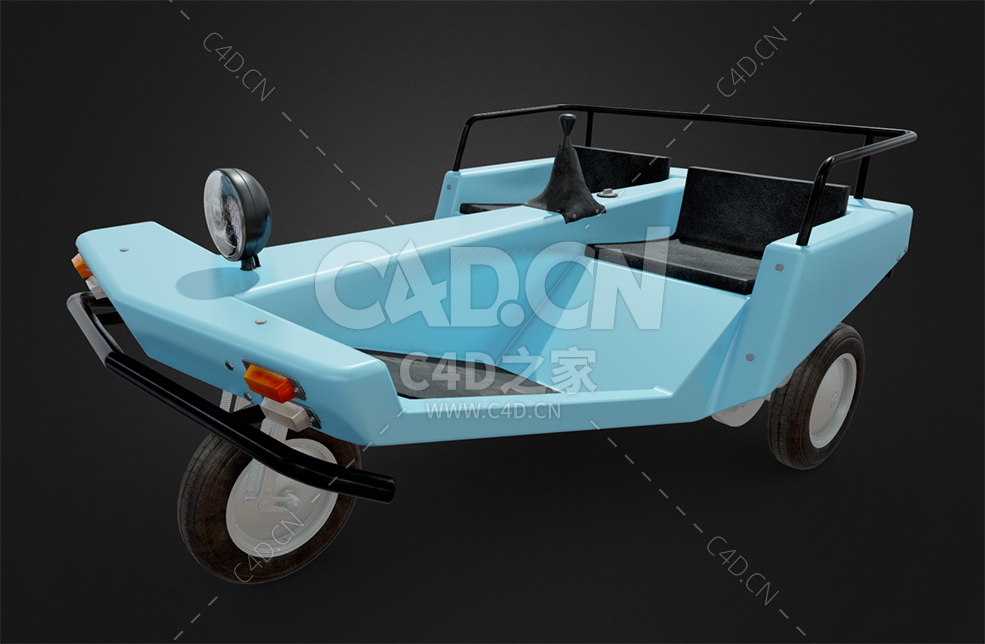 三轮电动车汽车模型Porquerolles - C4D之家 - 20.jpg