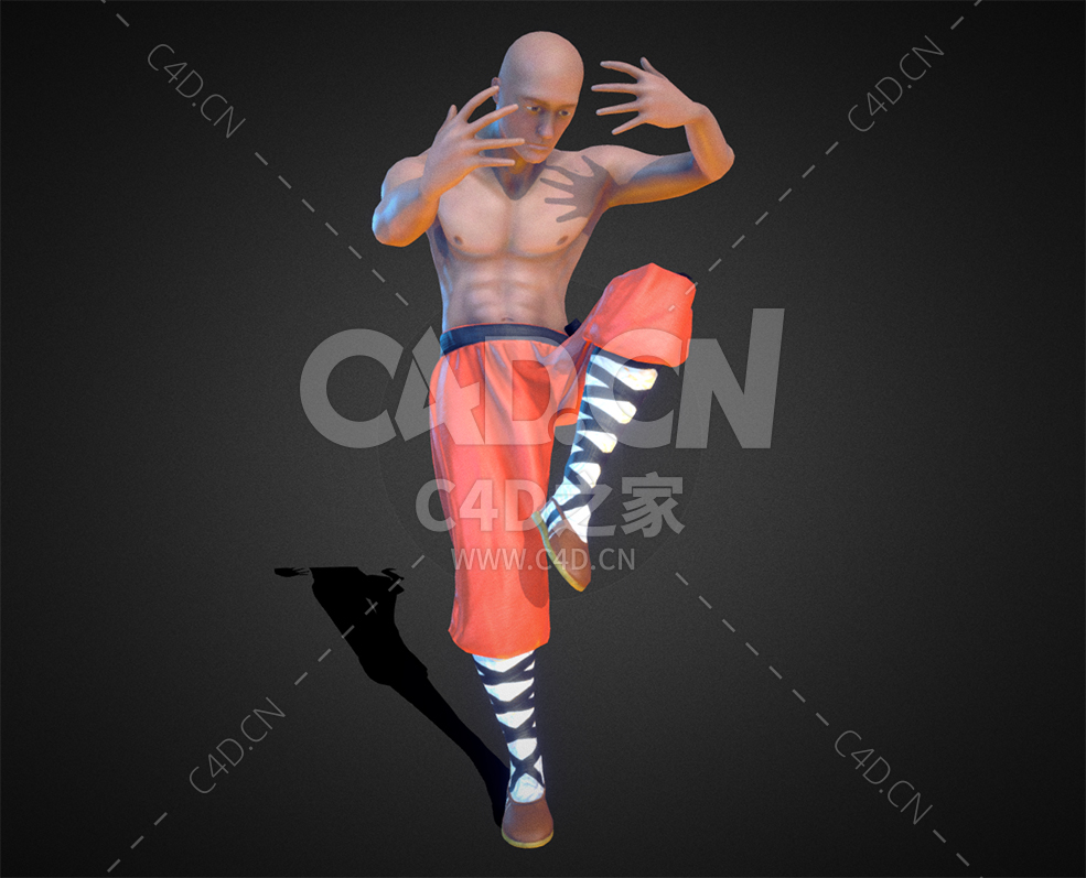C4D少林和尚功夫动作模型monkanim - C4D之家 - 18.jpg