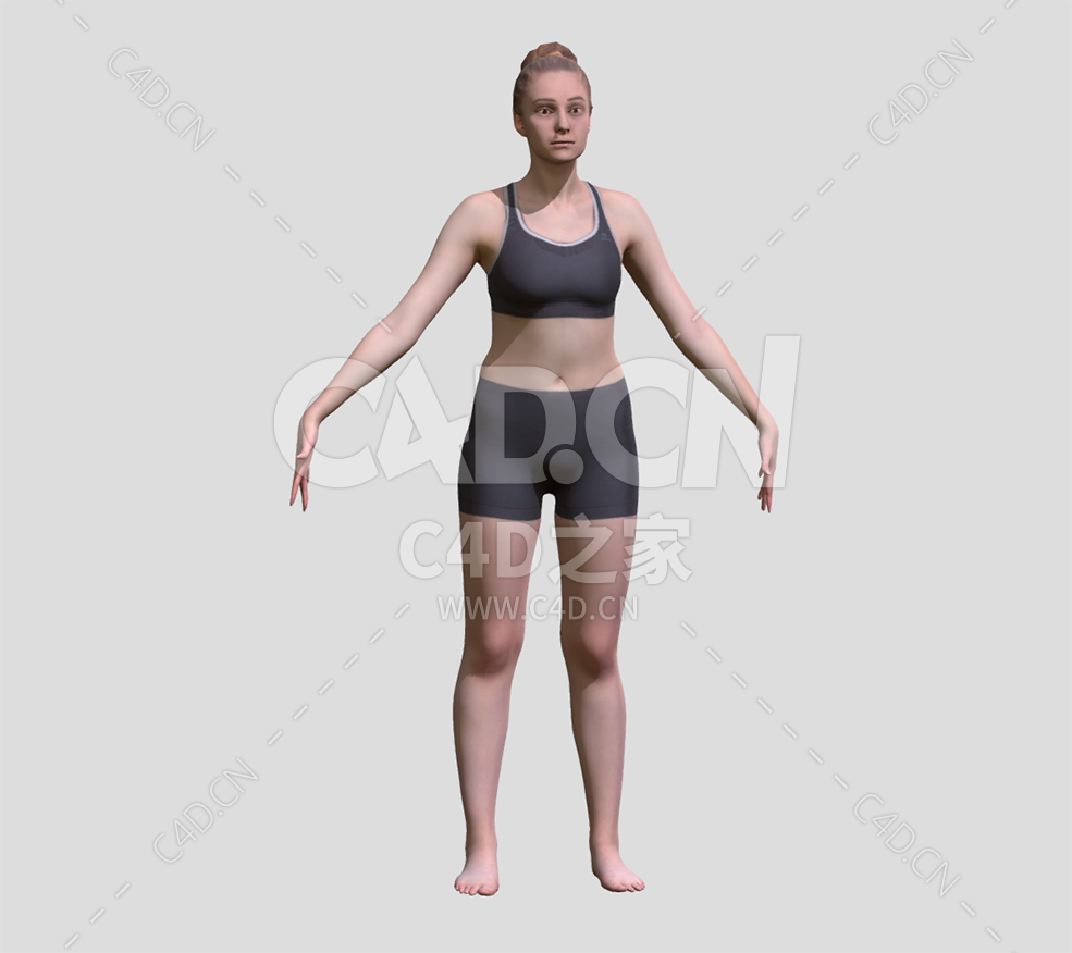 C4D运动型美女人物模型下载 - C4D之家 - 19.jpg