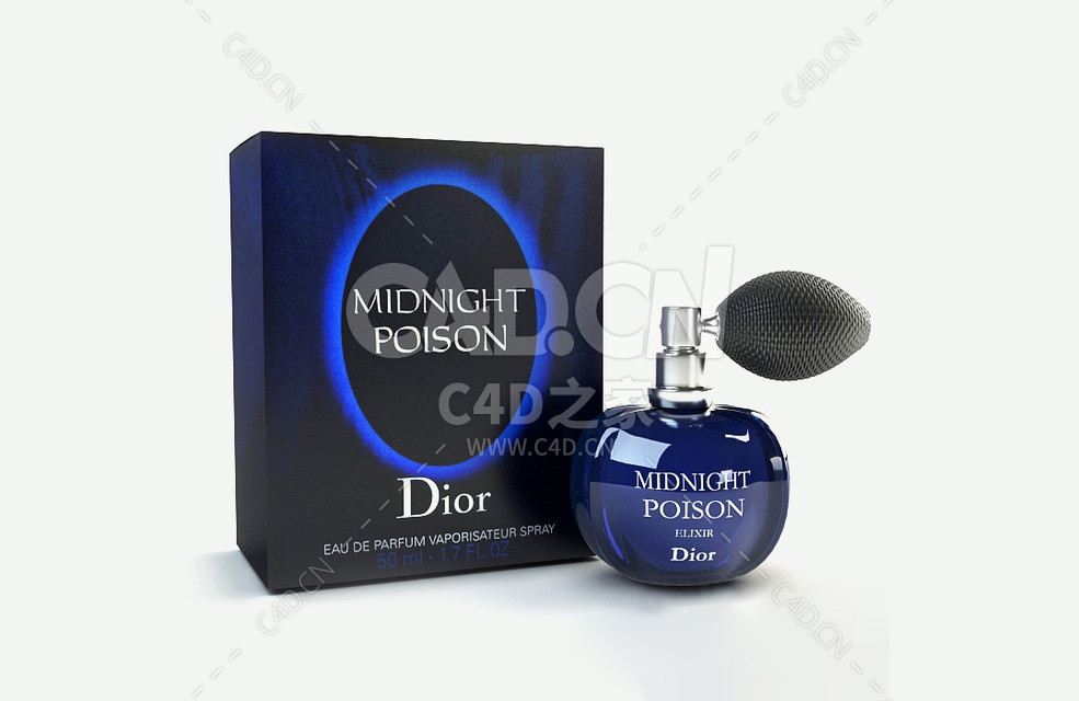 法国毒药香水瓶C4D模型Poison - C4D之家 - 15.jpg