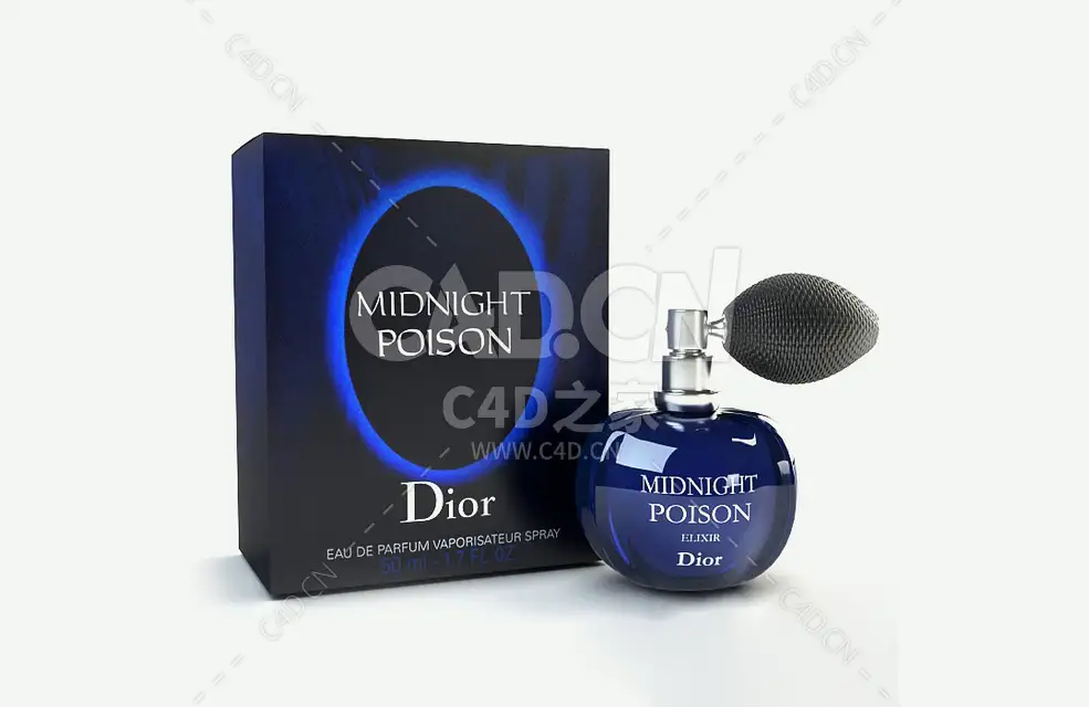 法国毒药香水瓶C4D模型Poison - C4D之家 - 15.jpg