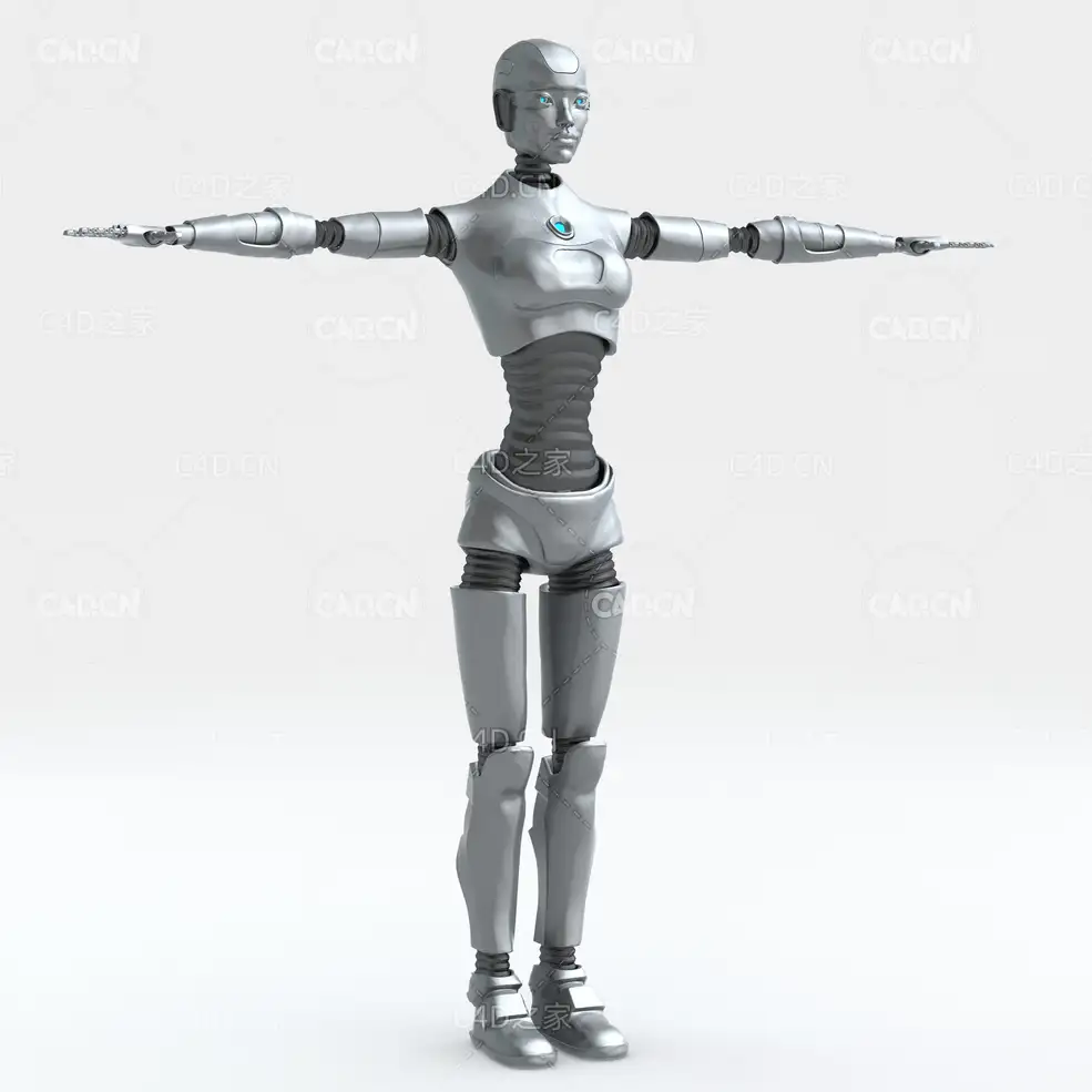 科技金属女机器人Robot Woman Character - C4D之家 - RobotW.jpg