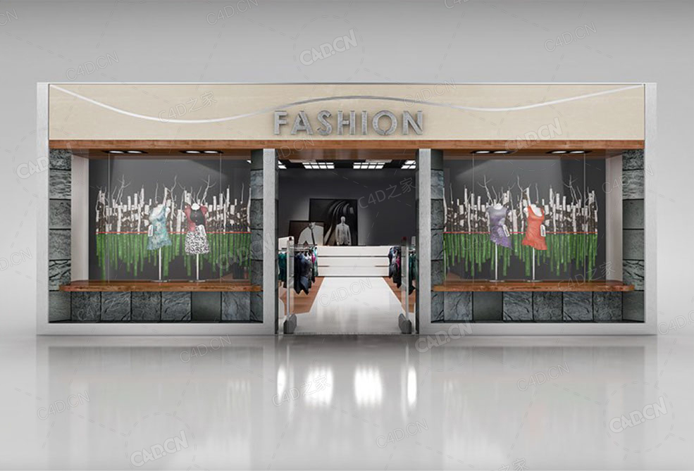 服装店铺商店3d model of Shop window witch low polyinterior - C4D之家 - 72.jpg