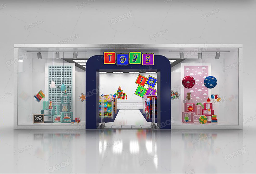 服装店橱窗3d model of Shop window witch low polyinterior - C4D之家 - 76.jpg