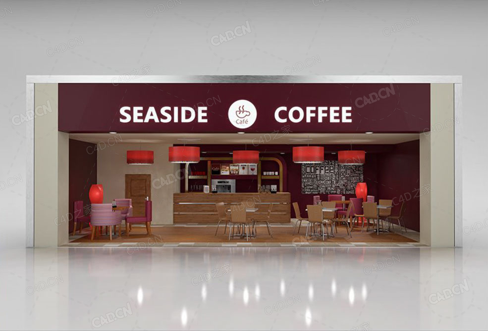 咖啡厅店面3d model of coffee shop witch interior - C4D之家 - 80.jpg