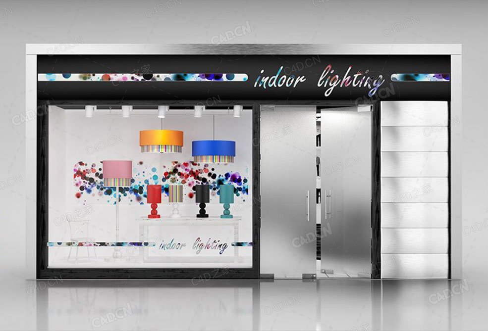 品牌服装商店橱窗3d model of Shop window witch low polyinterior - C4D之家 - 77.jpg