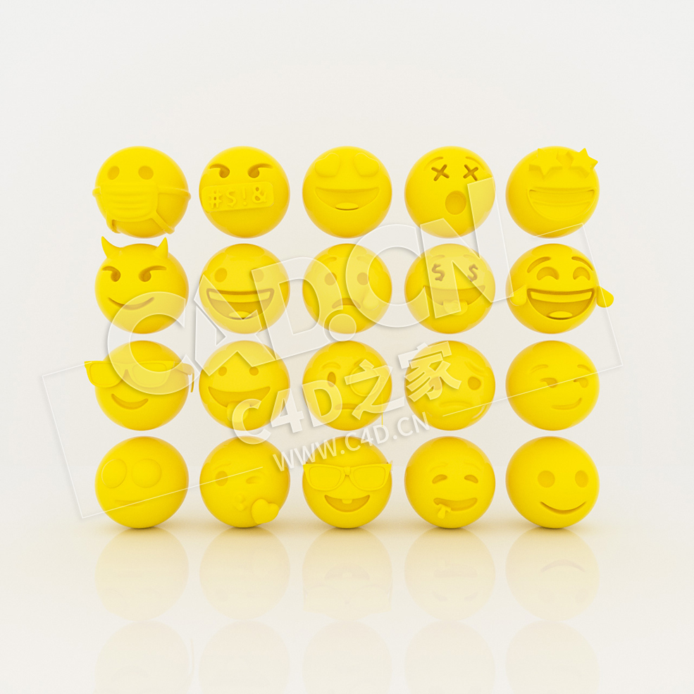 20个3D立体网络表情emoji表情包Emoji Pack
