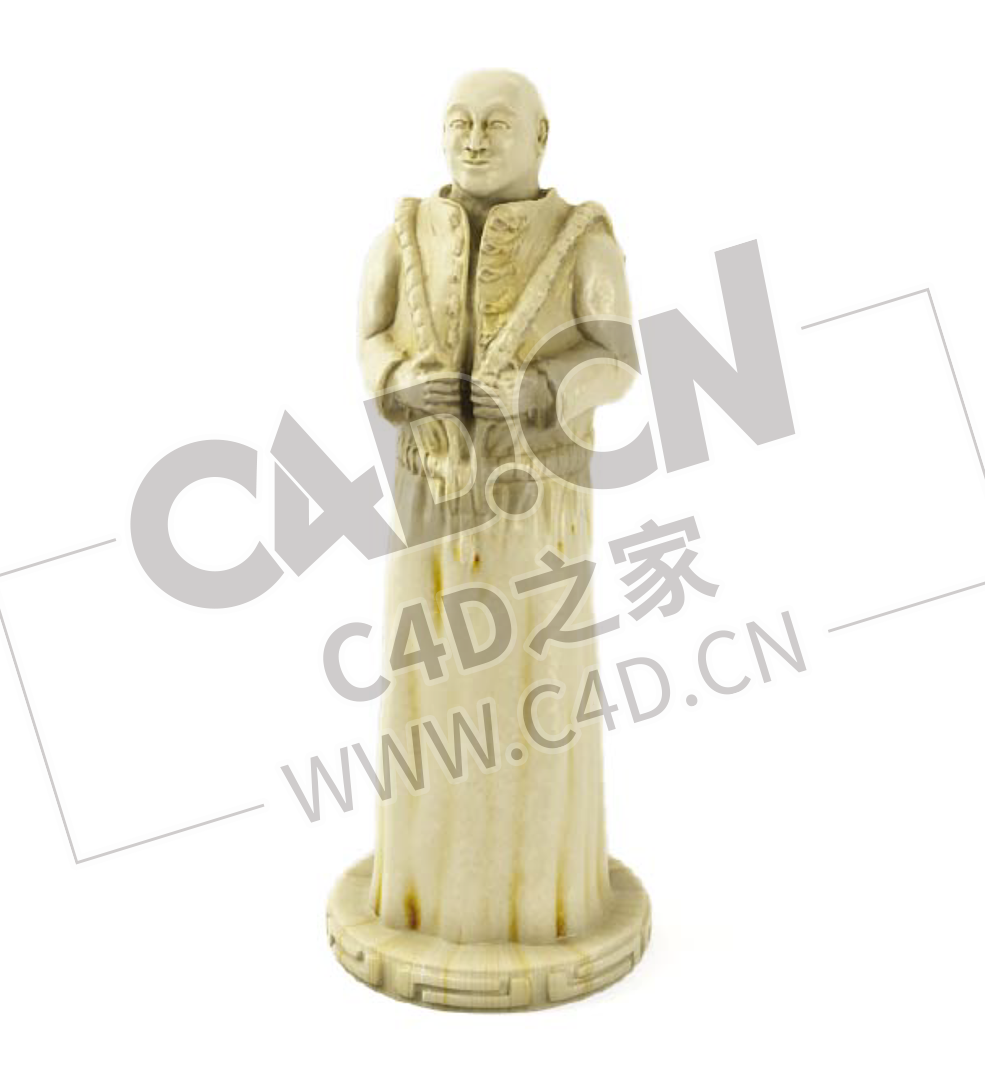 中国古代陶俑人物雕像工艺品摆件古董装饰品C4D模型下载 - C4D之家 - 07.png
