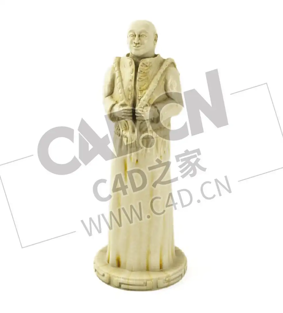 中国古代陶俑人物雕像工艺品摆件古董装饰品C4D模型下载 - C4D之家 - 07.png