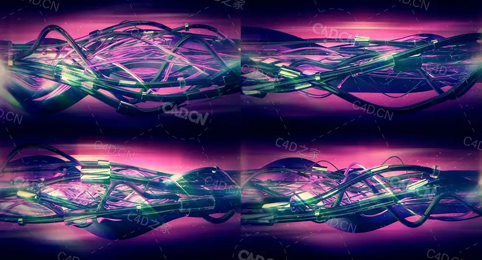 科幻数据线网络线塞子移动动画plugsmoving