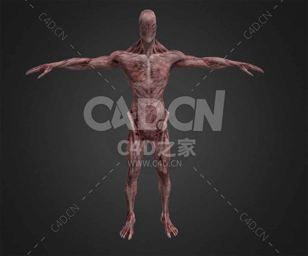 C4D无脸僵尸怪物模型下载 - C4D之家 - 51.jpg