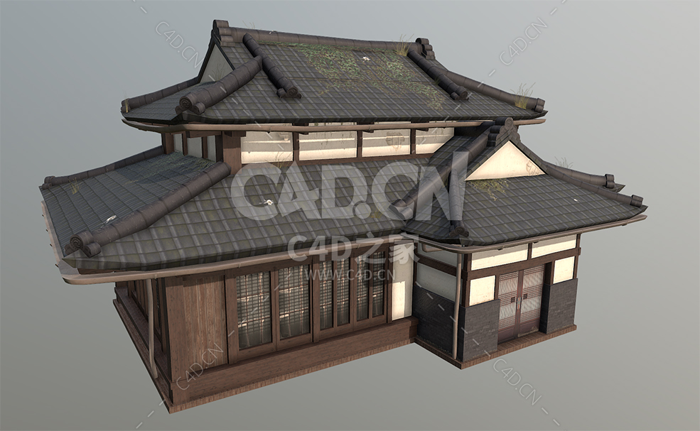 C4D东方古建筑楼房模型下载 - C4D之家 - 59.jpg