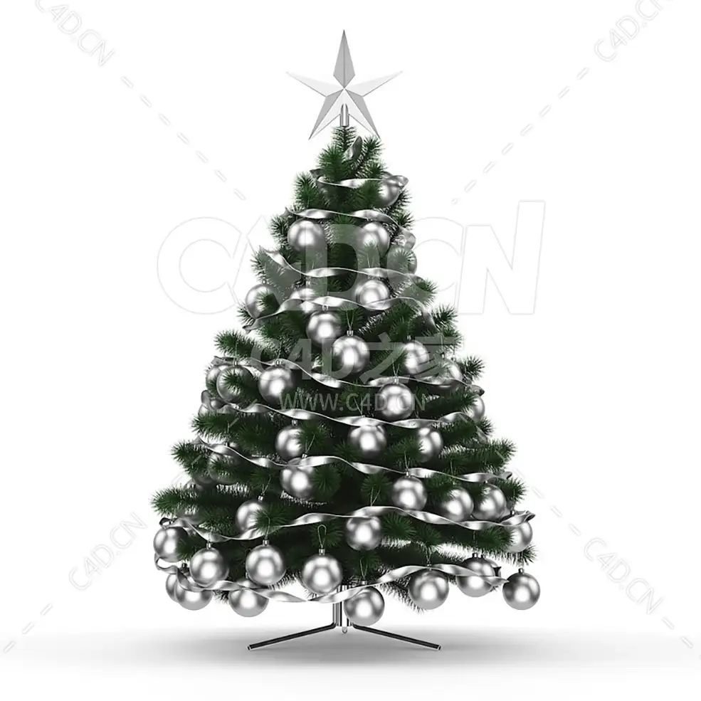 银色圆球装饰的圣诞树 CHRISTMAS TREE 2 - C4D之家 - cgaxis_models_39_08.jpg