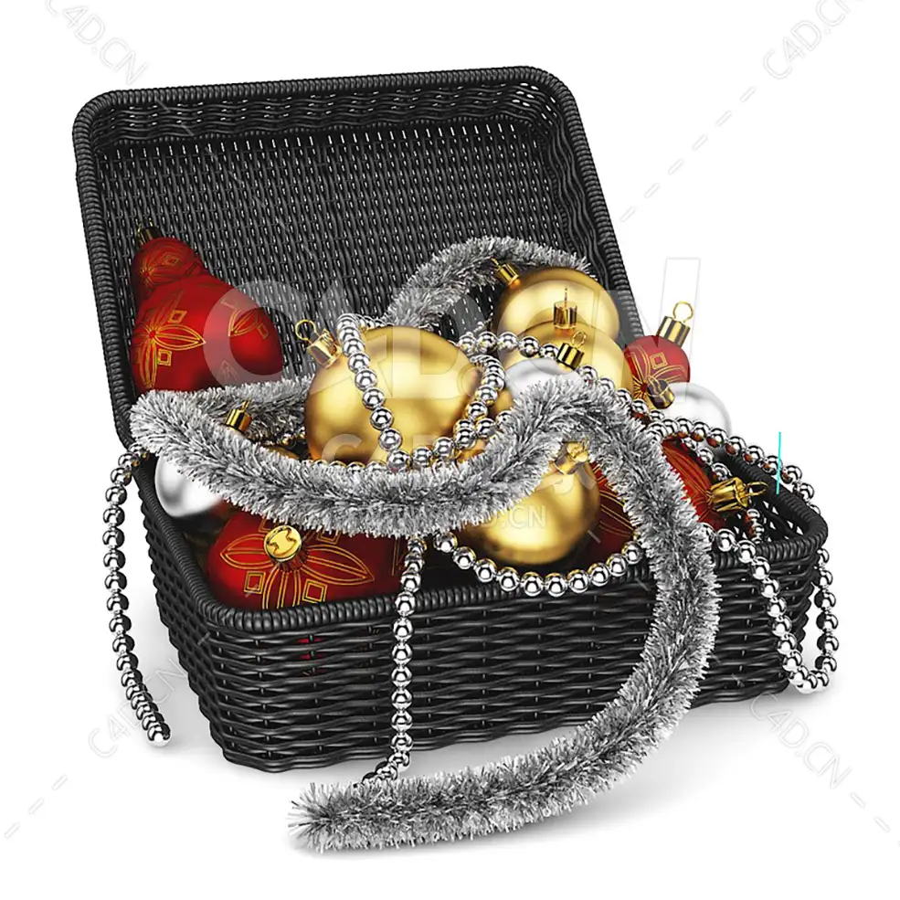 圣诞装饰品盒彩球彩带 BOX OF CHRISTMAS DECORATIONS 1 - C4D之家 - cgaxis_models_39_19.jpg