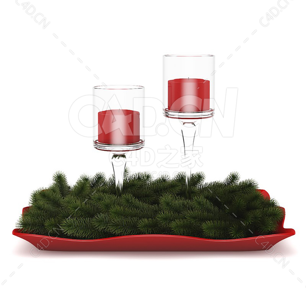 圣诞餐桌装饰蜡烛松枝 CHRISTMAS TABLE DECORAIION 8