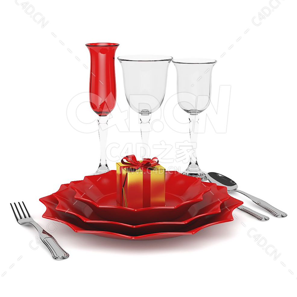 圣诞餐具酒杯刀叉盘子 CHRISTMAS DINING SET
