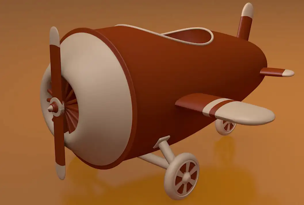 C4D卡通飞机建模视频教程Skillshare – Cinema 4D Create Low Poly Toy Plane