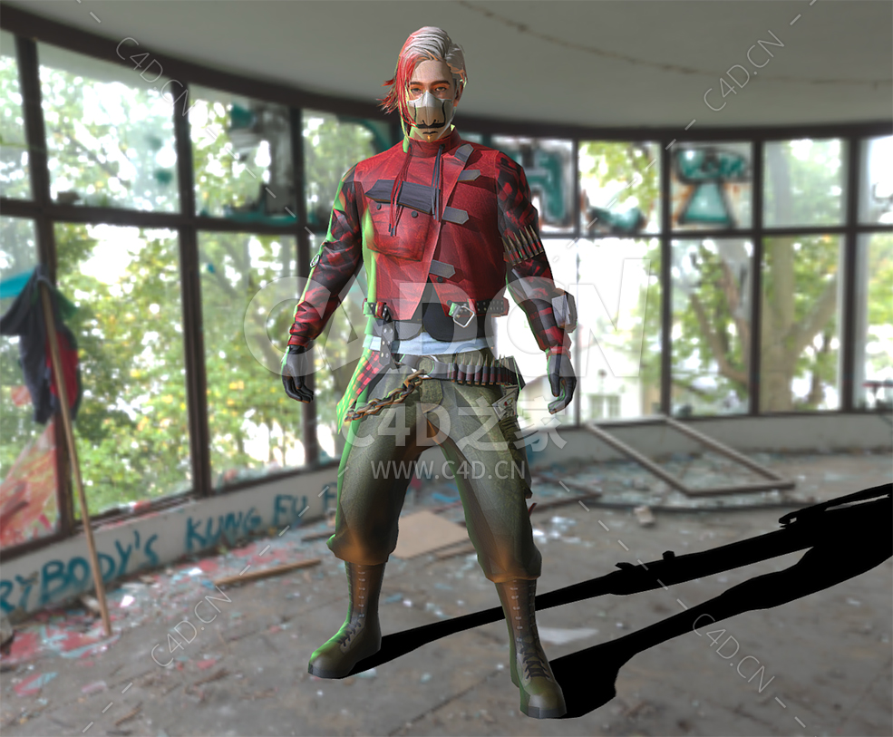 C4D时尚朋克青年男人模型下载 - C4D之家 - 04.jpg
