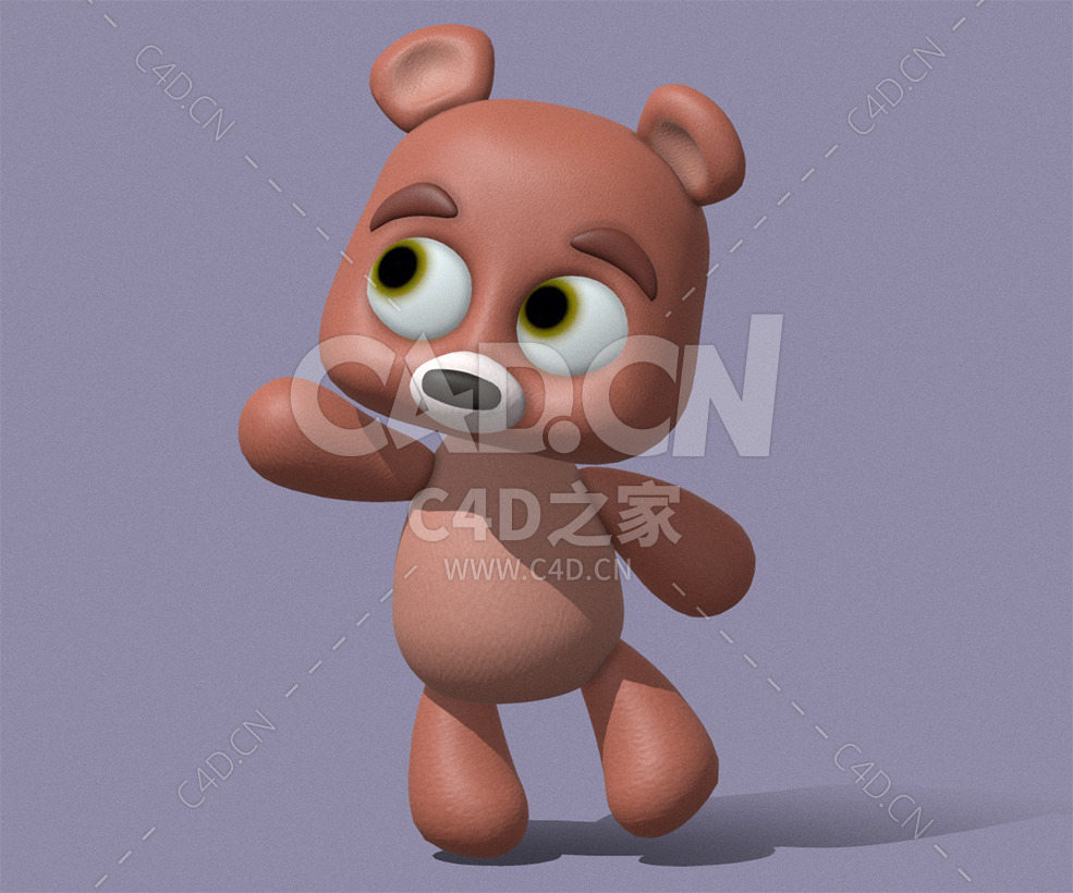 C4D卡通泰迪熊模型 Teddy Bear - C4D之家 - 09.jpg