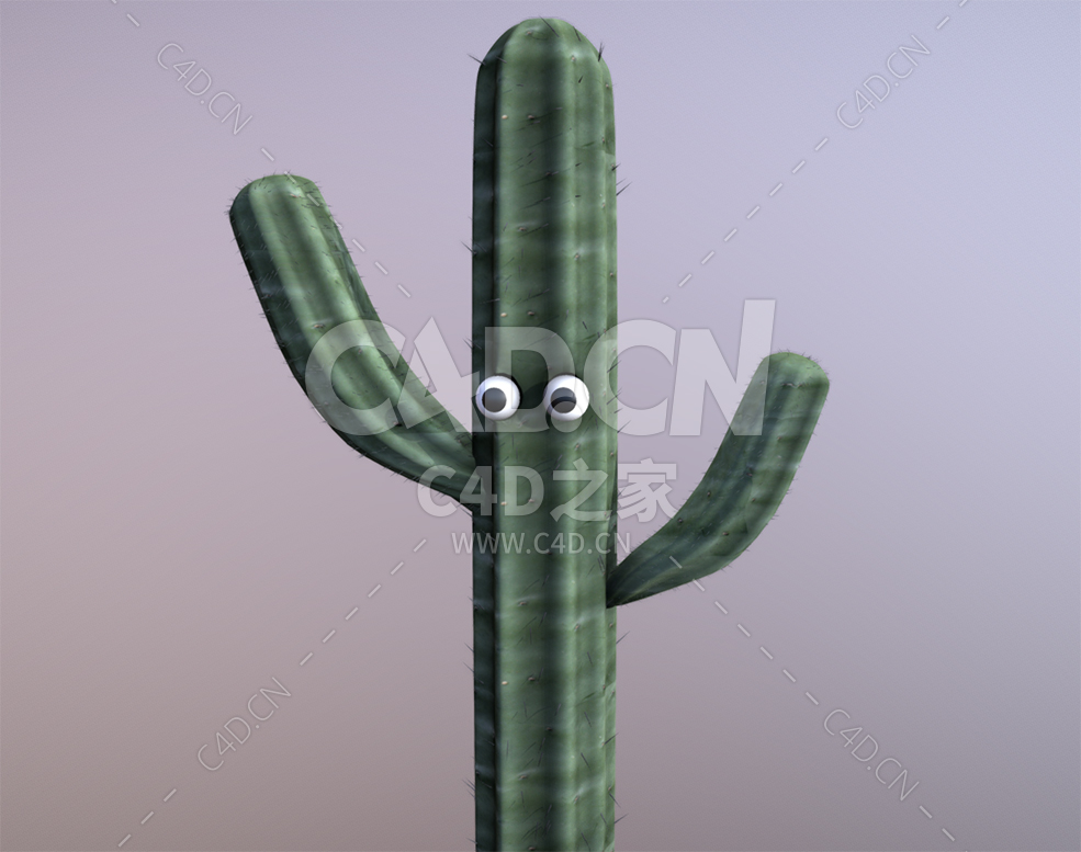 C4D卡通仙人掌热带植物模型下载 - C4D之家 - 10.jpg