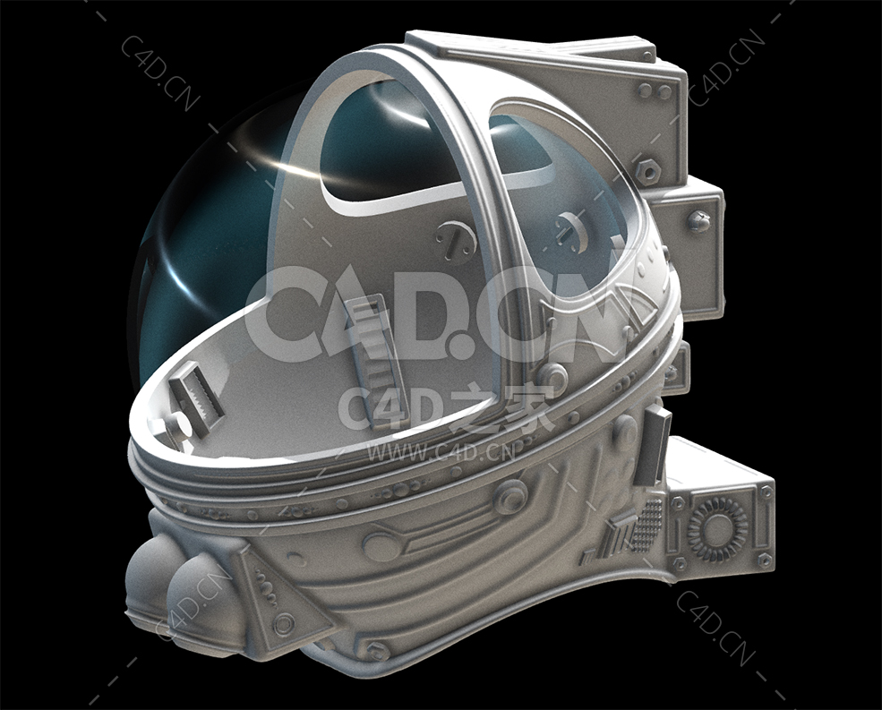 C4D宇航员太空服头盔模型下载 - C4D之家 - 15.jpg