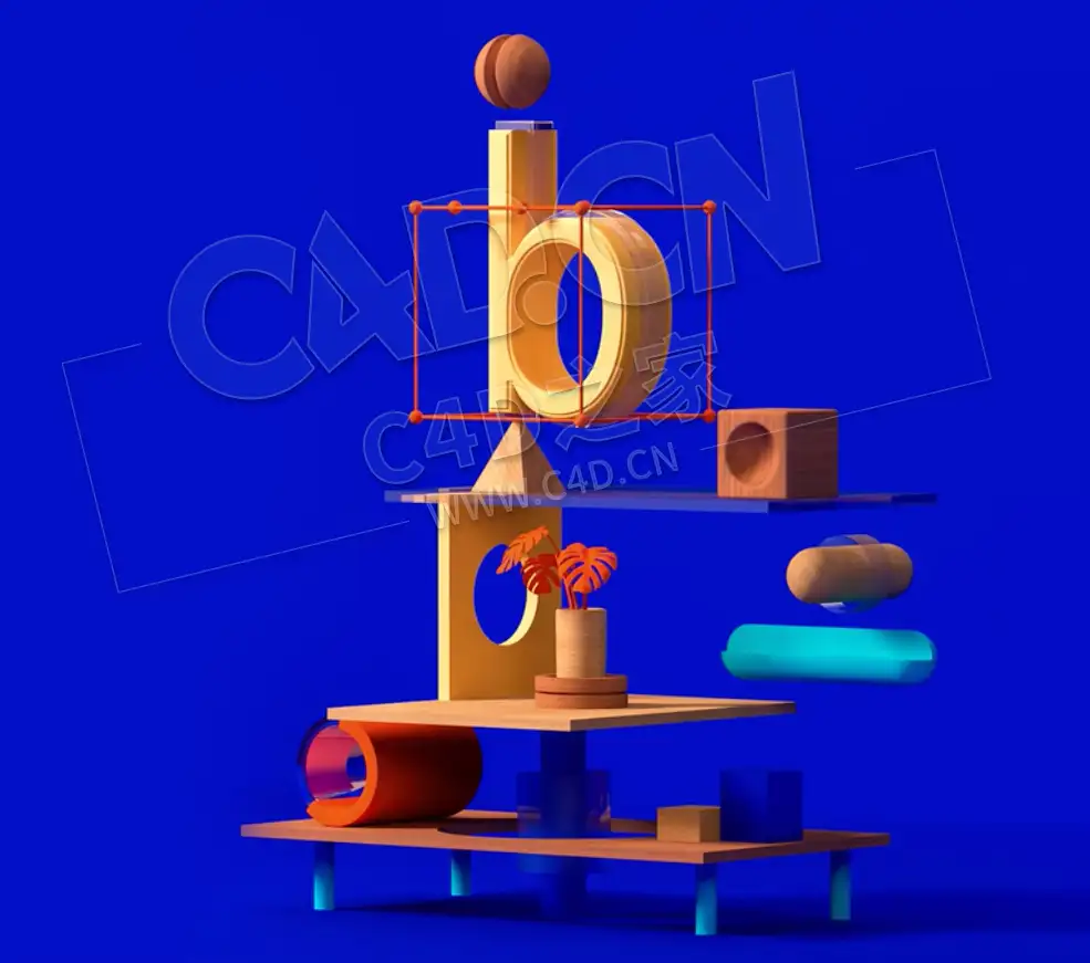 C4D卡通艺术海报合成制作祉教程Introduction to 3D Composition art with Cinema 4D