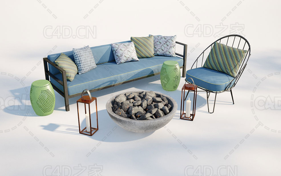 C4D庭院休闲沙发座椅火盆模型 - C4D之家 - Am220_12.jpg