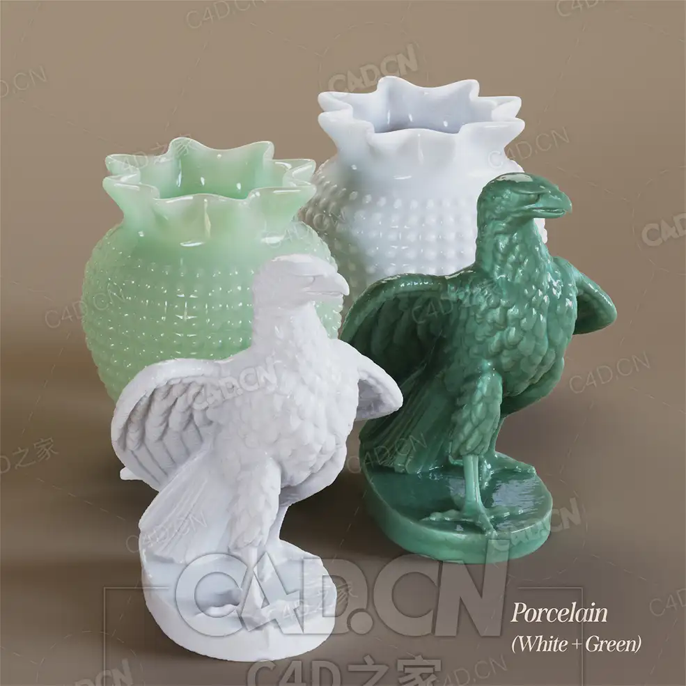 C4D瓷器牛奶玻璃陶瓷OCTANE材质Porcelain+MilkGlass - C4D之家 - 08.jpg