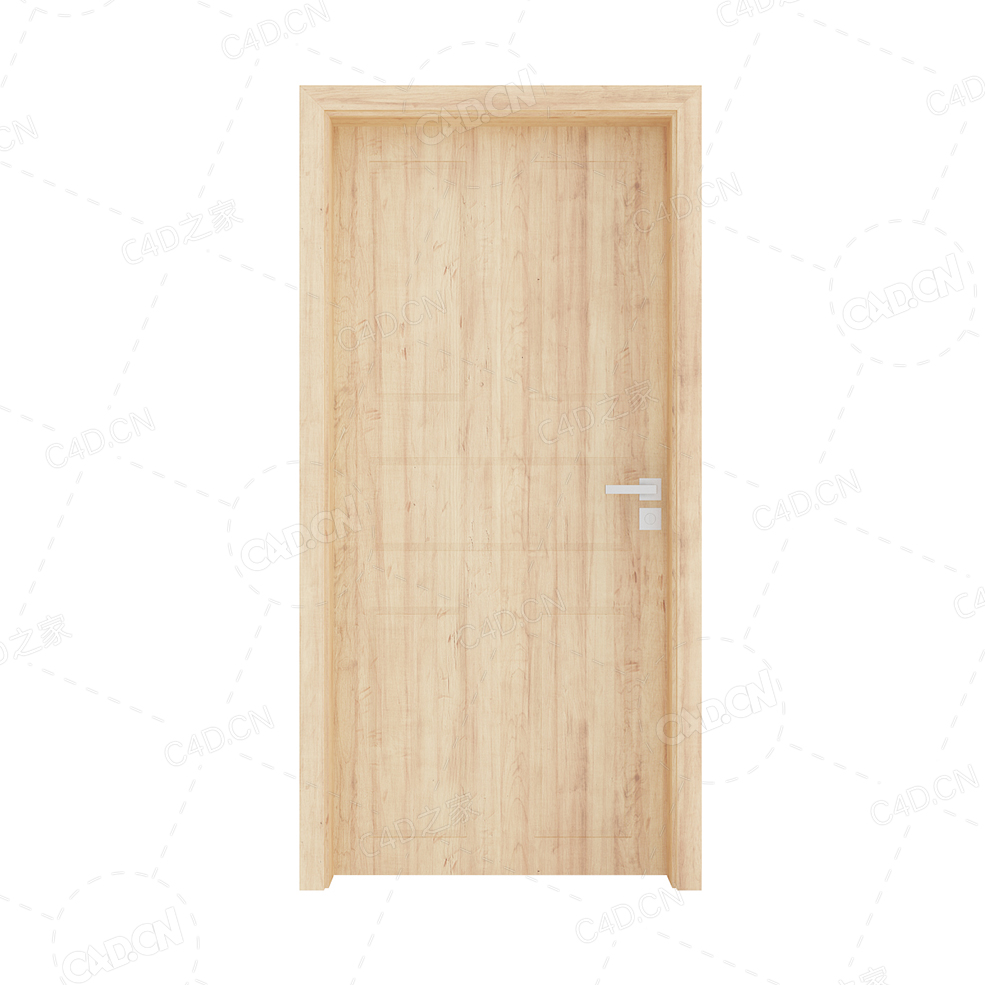浅色现代木门门板雕刻装饰线单开门 - C4D之家 - cgaxis_models_79_04.jpg