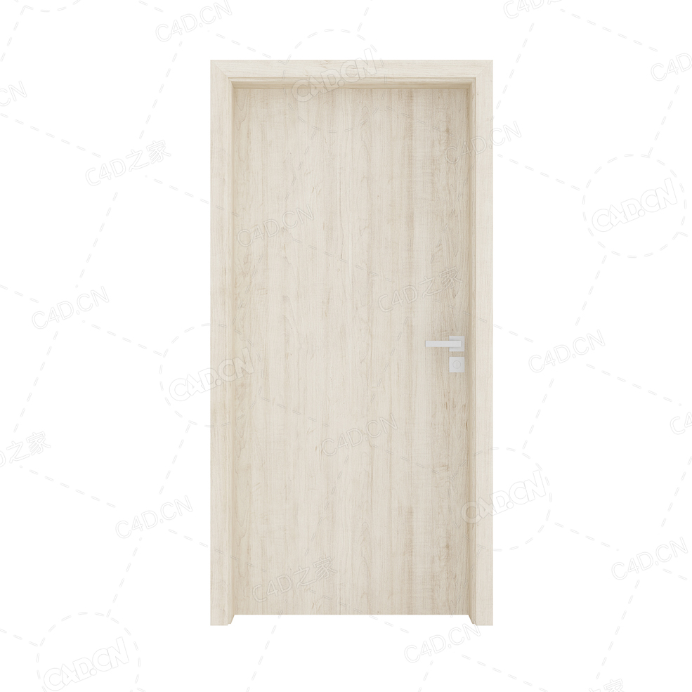 浅色封闭实木单开门 - C4D之家 - cgaxis_models_79_03.jpg
