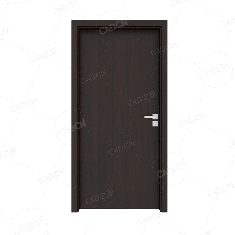 深色办公室木门实木门单开门单扇门 - C4D之家 - cgaxis_models_79_02.jpg