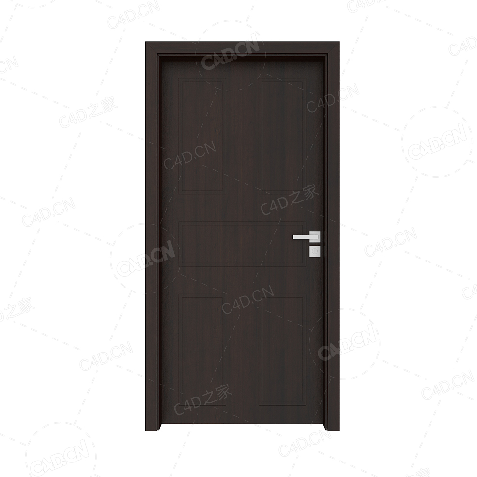 现代深棕色办公室单开门实木门 - C4D之家 - cgaxis_models_79_05.jpg