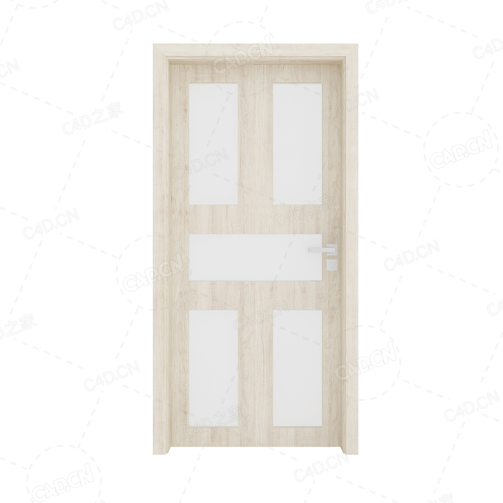 原木色玻璃套装门免漆室内实木门 - C4D之家 - cgaxis_models_79_09.jpg