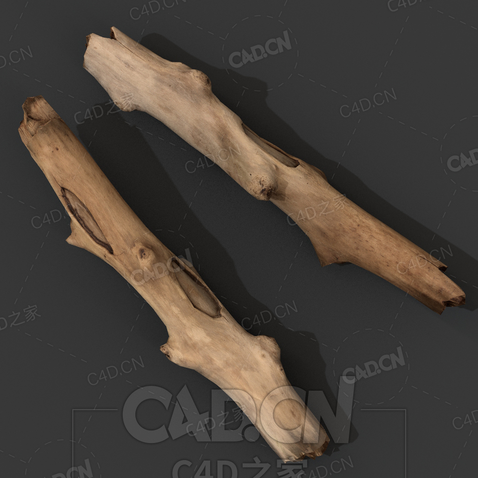 C4D木头树枝木棍模型下载 stickPiece