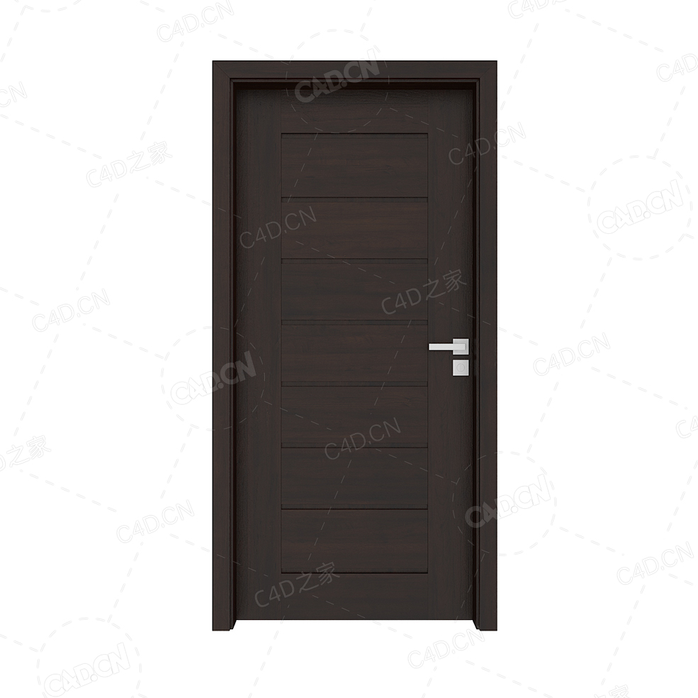 深咖色密封横条装饰实木门实木复合简约无漆木门单开门厨房卫生间门 - C4D之家 - cgaxis_models_79_11.jpg