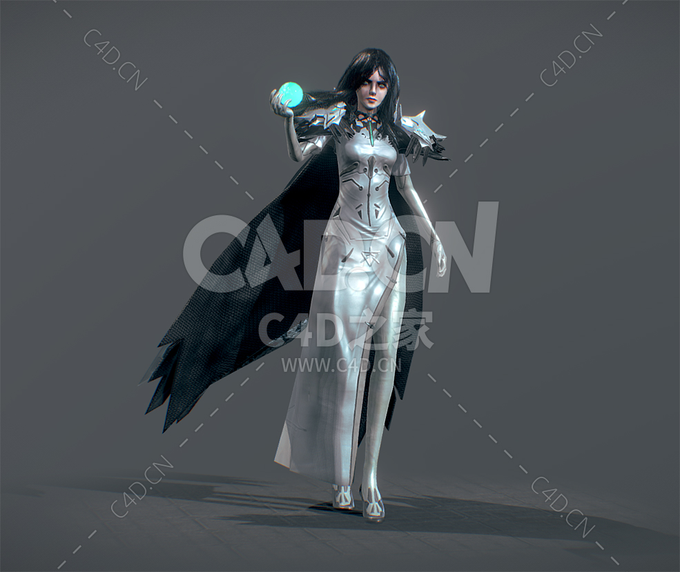 C4D通灵女神科幻人物模型下载 - C4D之家 - 23.jpg