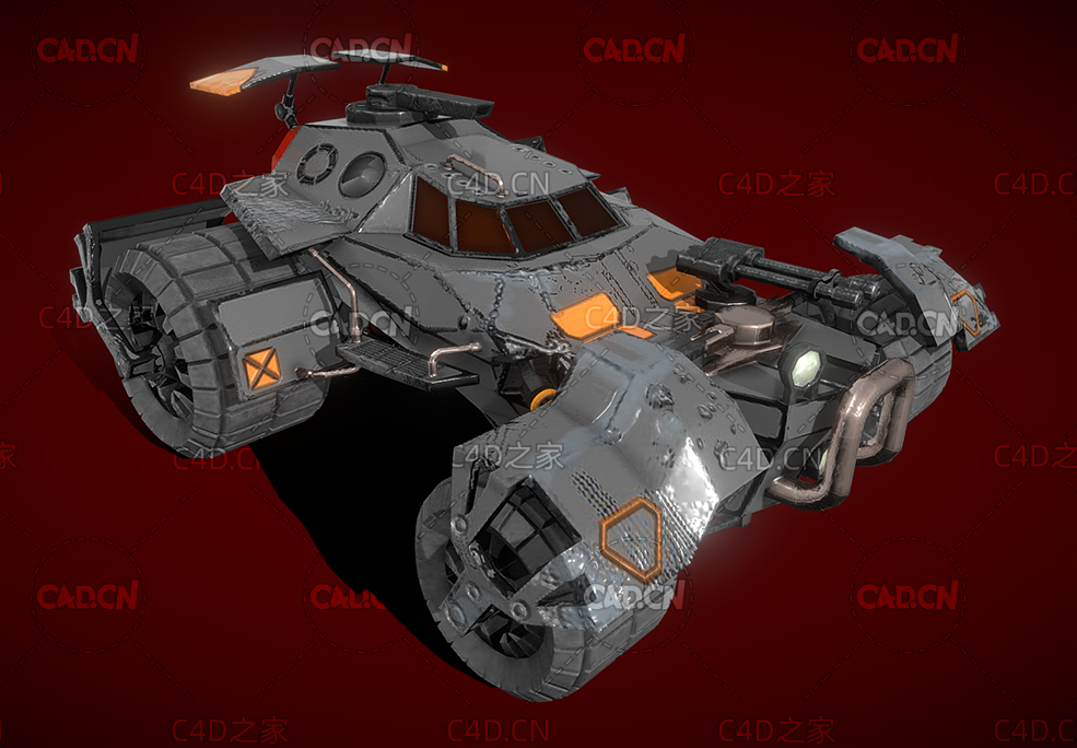 C4D低聚蝙蝠战车模型 - C4D之家 - 02.jpg