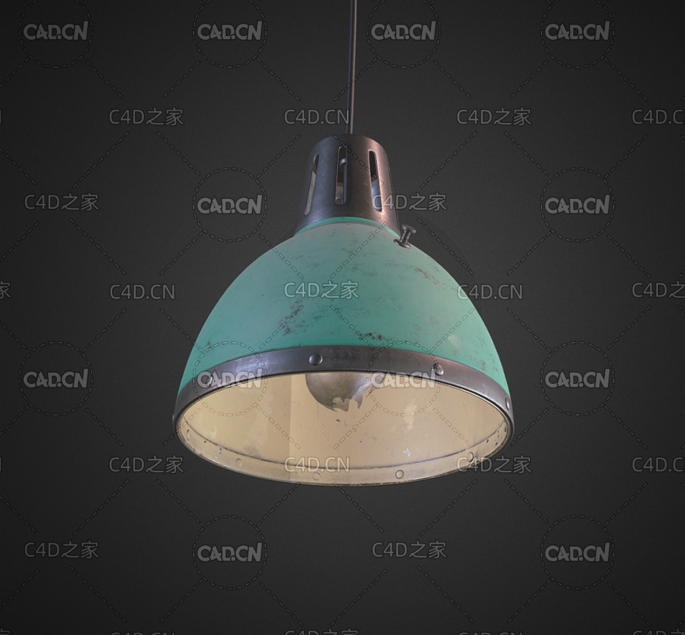 C4D复古吊灯照明灯泡模型 - C4D之家 - 09.jpg