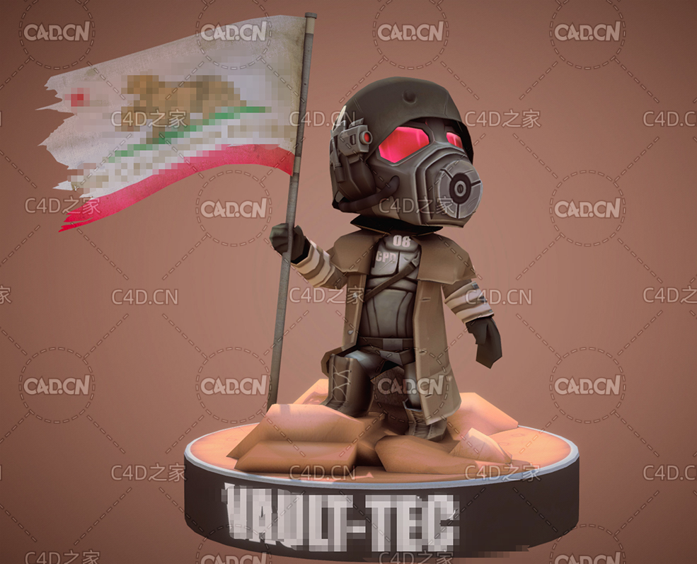 C4D游侠士兵摇头娃娃玩具模型 - C4D之家 - 07.jpg