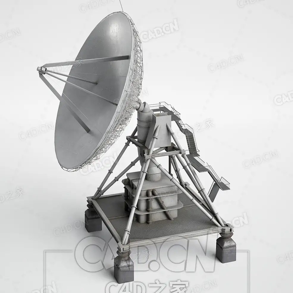 卫星天线卫星锅信号收发台C4D模型下载 - C4D之家 - AM227_012.jpg