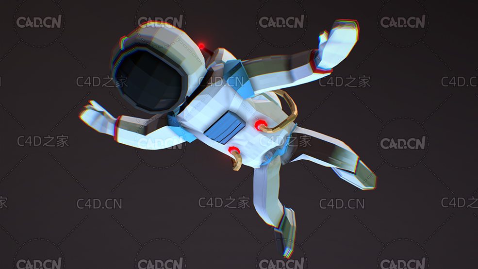 C4D漂浮的宇航员卡通动画模型 - C4D之家 - 16.jpg