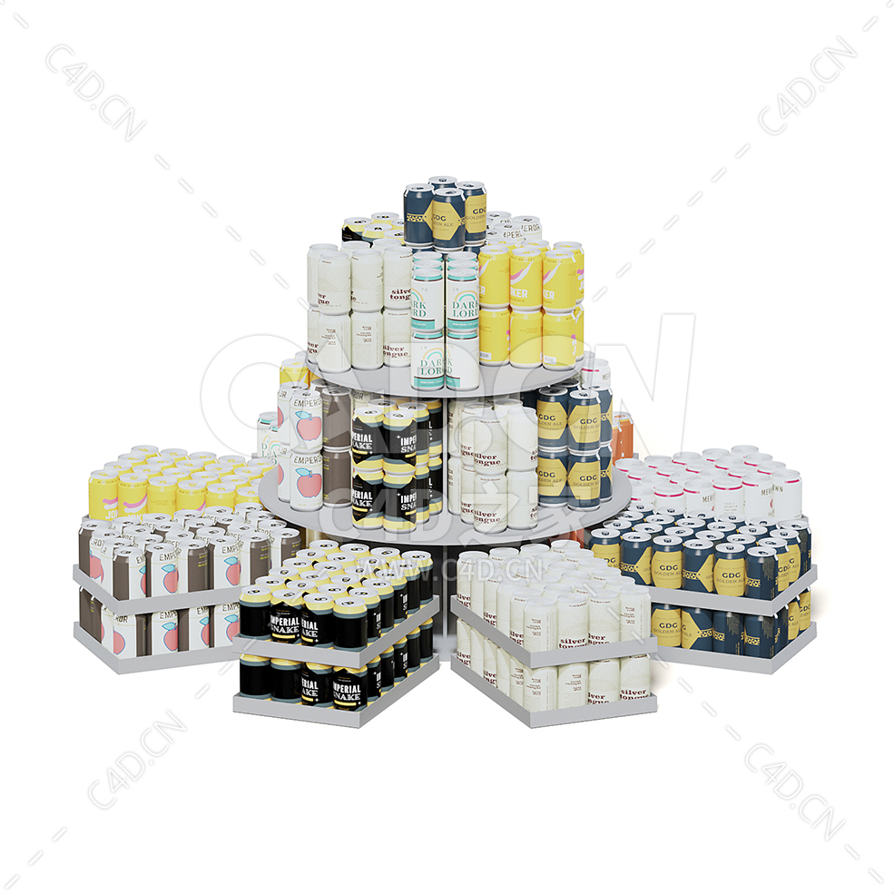 C4D商场超市啤酒架模型下载beer rack - C4D之家 - 13.jpg