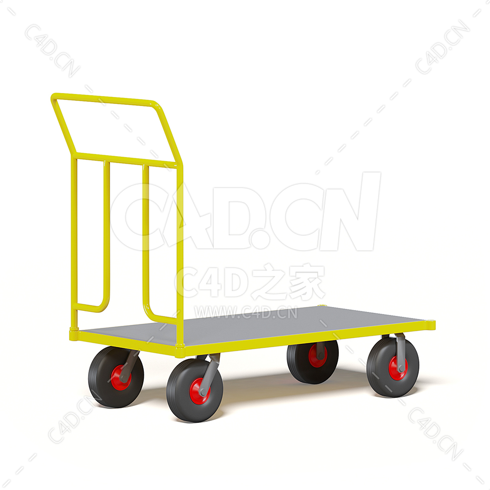C4D商场超市手推车模型下载trolley - C4D之家 - 26.jpg