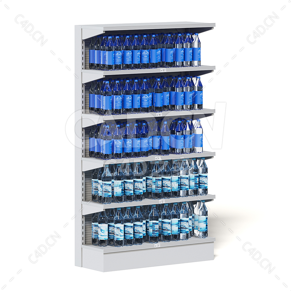 C4D商场超市瓶装饮用水货架模型下载market shelf water - C4D之家 - 34.jpg